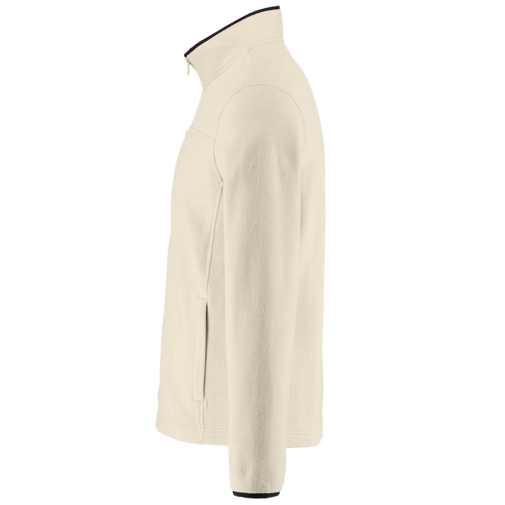 Roots73 Westville Recycled Microfleece Full Zip Jacket for Men Laser Engraving - Oatmeal - Left Side