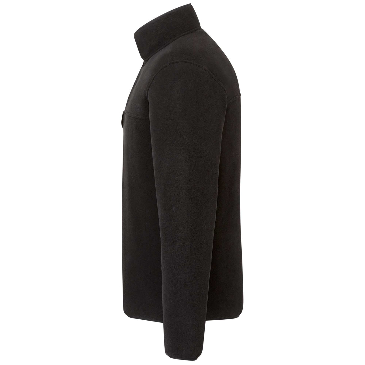 Roots73 Westville Recycled Microfleece Pullover for Men Embroidery - Black - Left Side