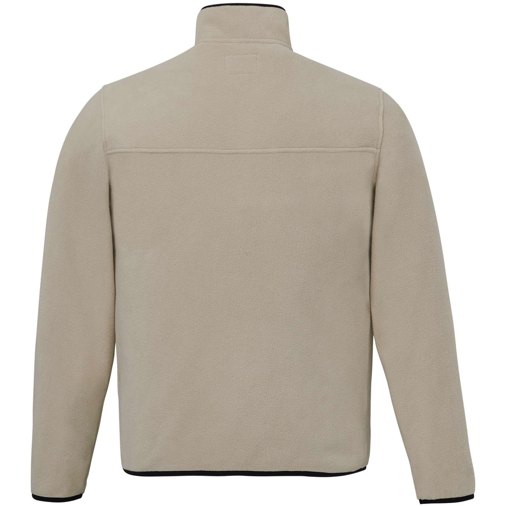 Roots73 Westville Recycled Microfleece Pullover for Men Embroidery - Oatmeal - Back