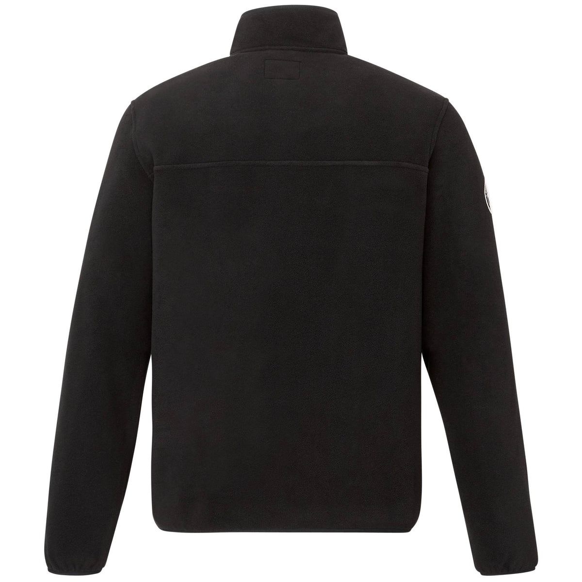 Roots73 Westville Recycled Microfleece Pullover for Men Laser Engraving - Black - Back