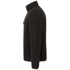Roots73 Westville Recycled Microfleece Pullover for Men Laser Engraving - Black - Left Side