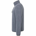 Roots73 Westville Recycled Microfleece Pullover for Men Laser Engraving - Denim Mix - Left Side