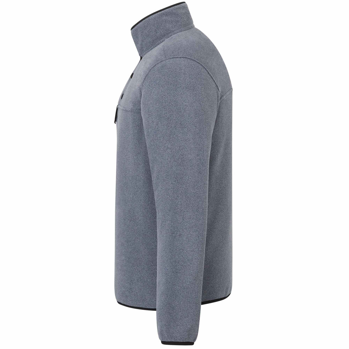 Roots73 Westville Recycled Microfleece Pullover for Men Laser Engraving - Denim Mix - Left Side