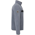 Roots73 Westville Recycled Microfleece Pullover for Men Laser Engraving - Denim Mix - Right Side