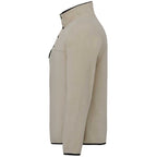 Roots73 Westville Recycled Microfleece Pullover for Men Laser Engraving - Oatmeal - Left Side