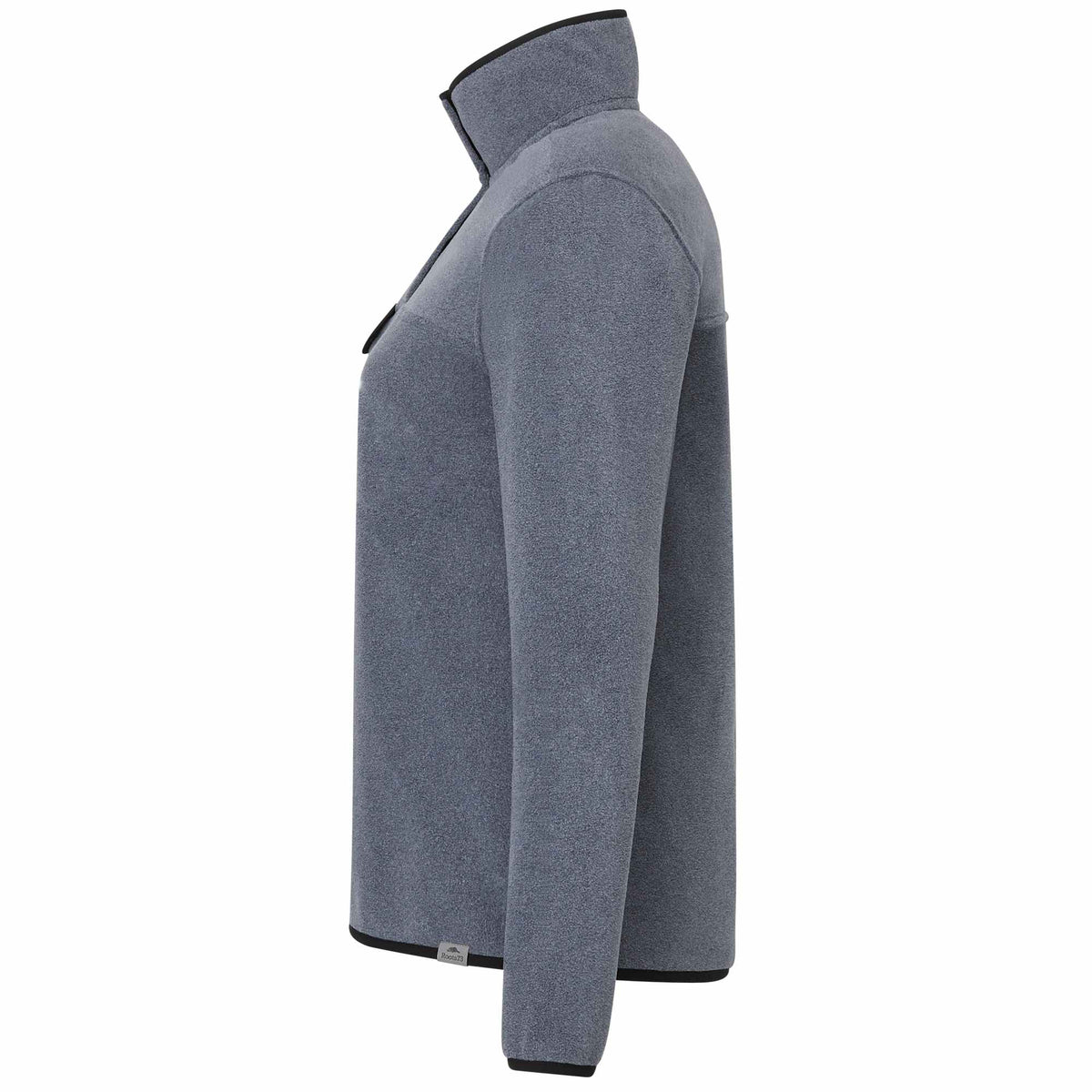 Roots73 Westville Recycled Microfleece Pullover for Women Laser Engraving - Denim Mix - Left Side