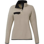 Roots73 Westville Recycled Microfleece Pullover for Women Laser Engraving - Oatmeal - Front