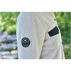 Roots73 Westville Recycled Microfleece Pullover for Women Laser Engraving - Oatmeal - On Model Detail 2