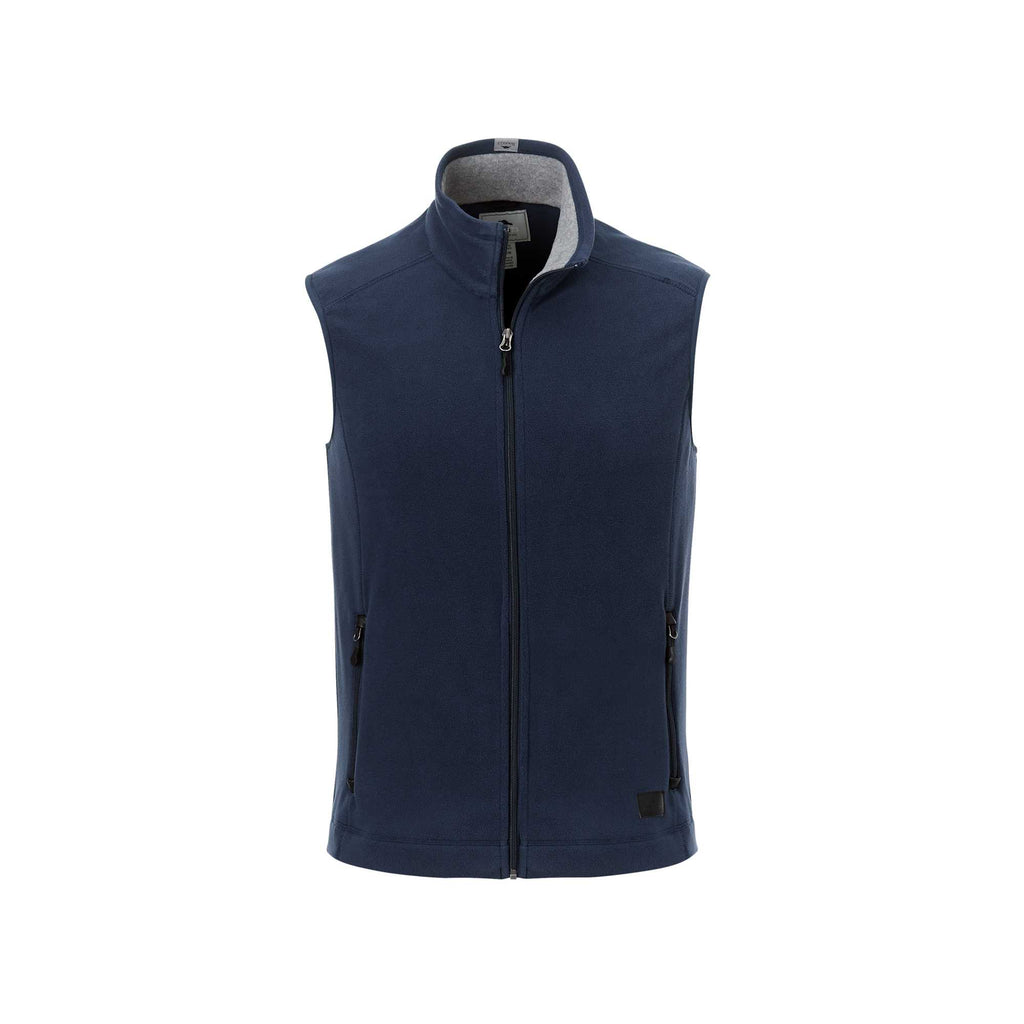 Roots73 Willowbeach Microfleece Vest for Men Laser Engraving - Atlantic Navy - Front Flat