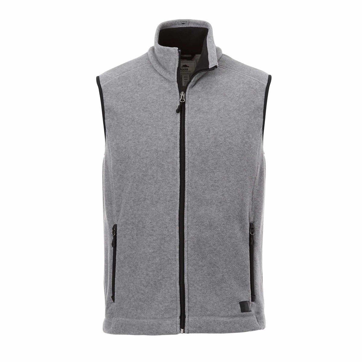 Roots73 Willowbeach Microfleece Vest for Men Laser Engraving - Charcoal Mix - Front Flat