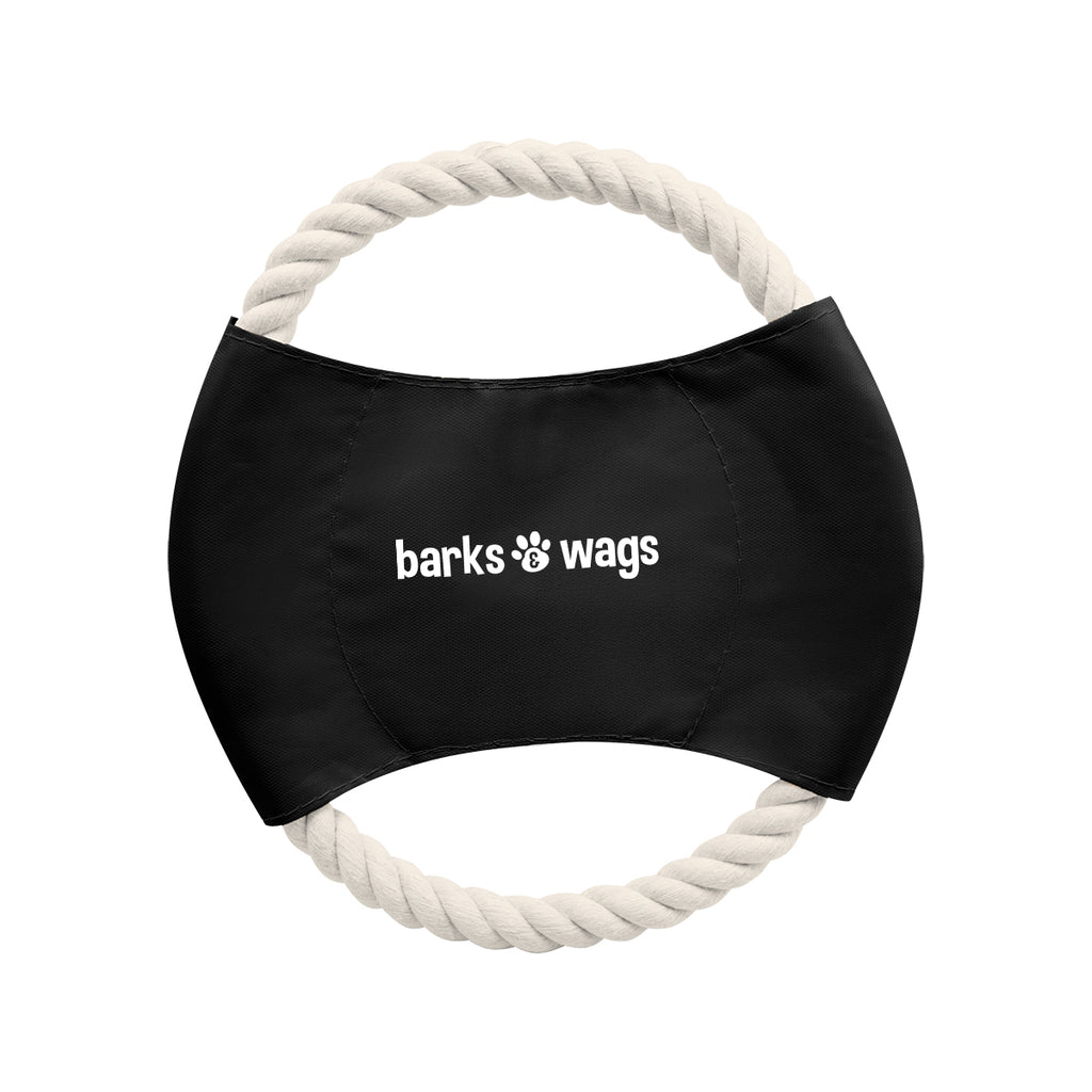 Rope Disc Toy for Pets - Black - Silk Screen