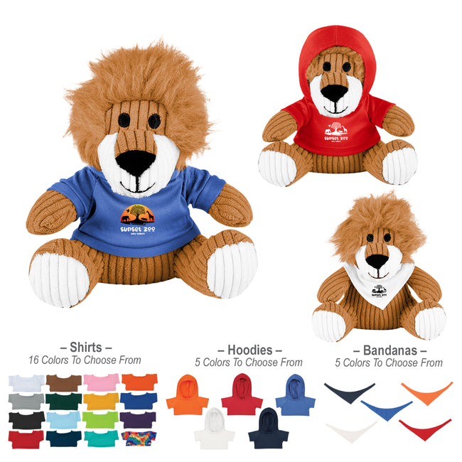 Rory Corduroy Lion Plush Toy, 6 Inch