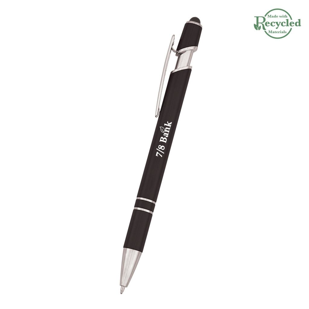 Roslin Incline Stylus Pen in Recycled ABS - Black - Silk Screen
