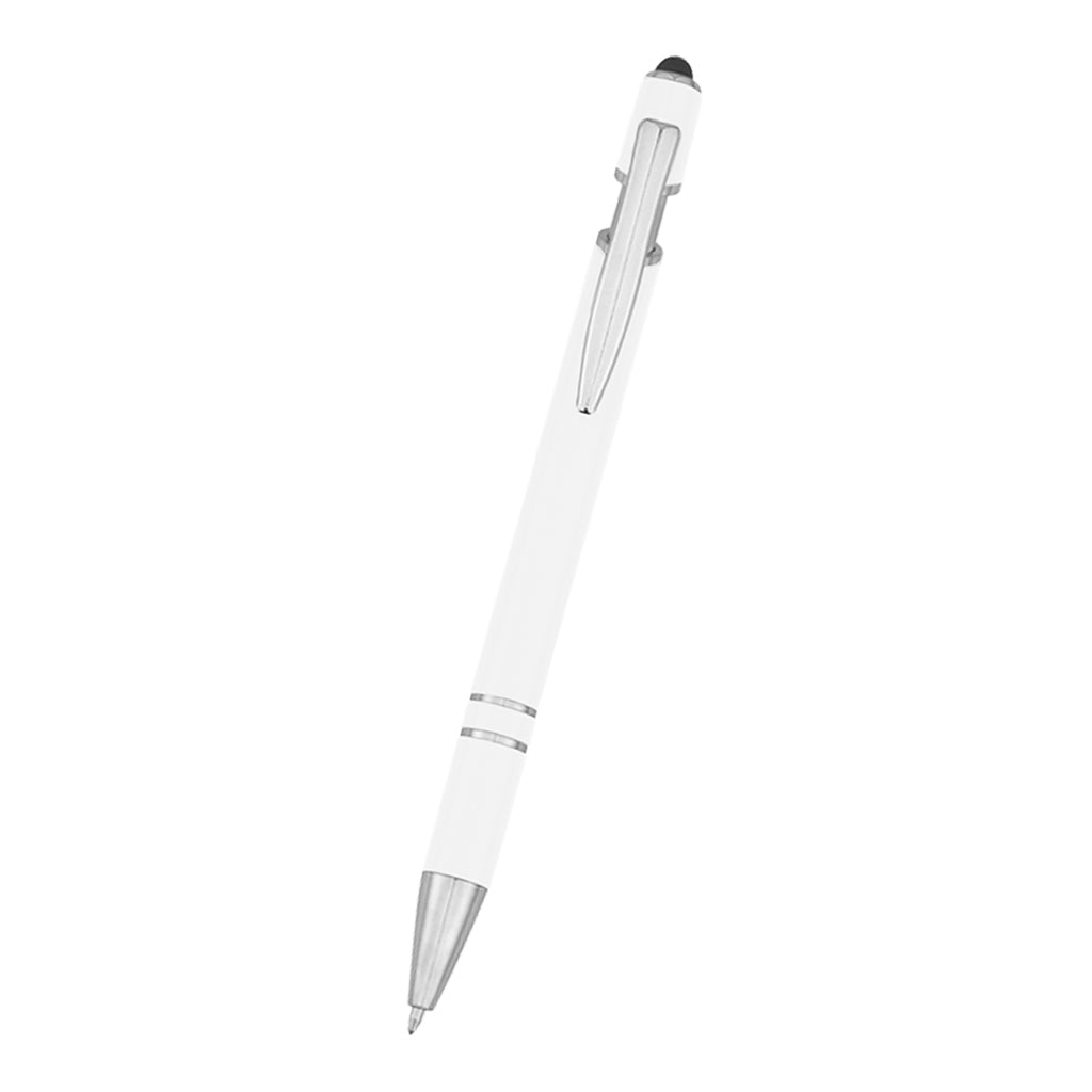 Roslin Incline Stylus Pen in Recycled ABS, Blue Ink - Front