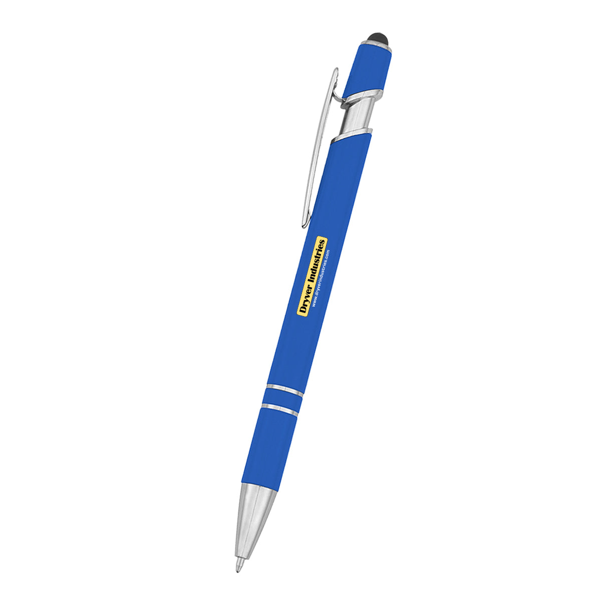 Roslin Incline Stylus Pen in Recycled ABS, Blue Ink - Full Color
