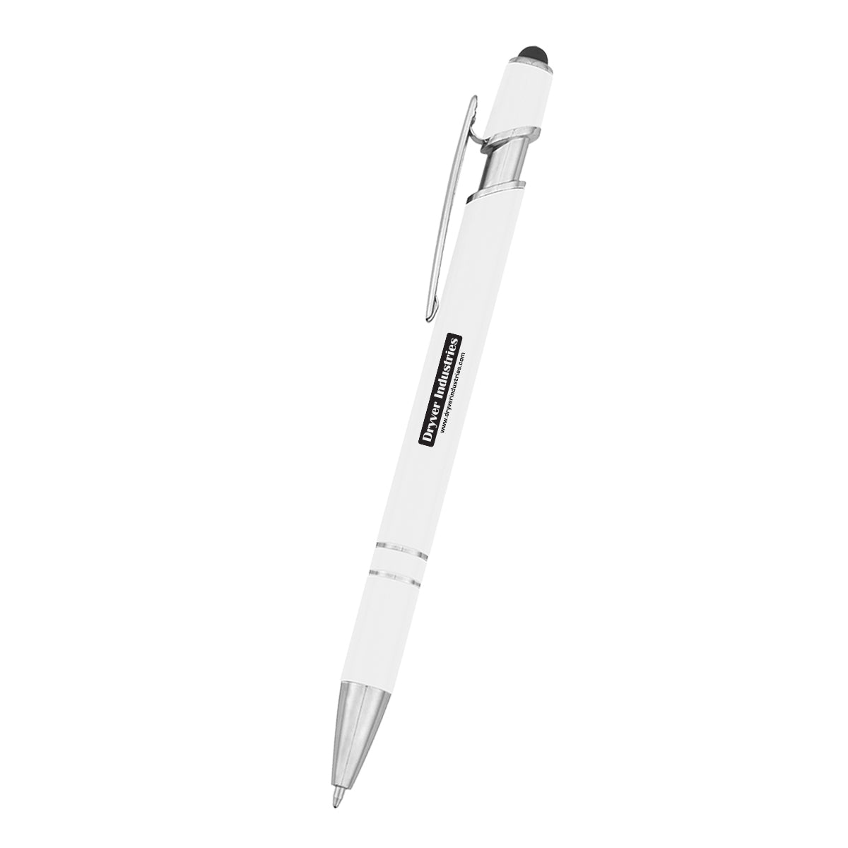 Roslin Incline Stylus Pen in Recycled ABS, Blue Ink - Silk Screen