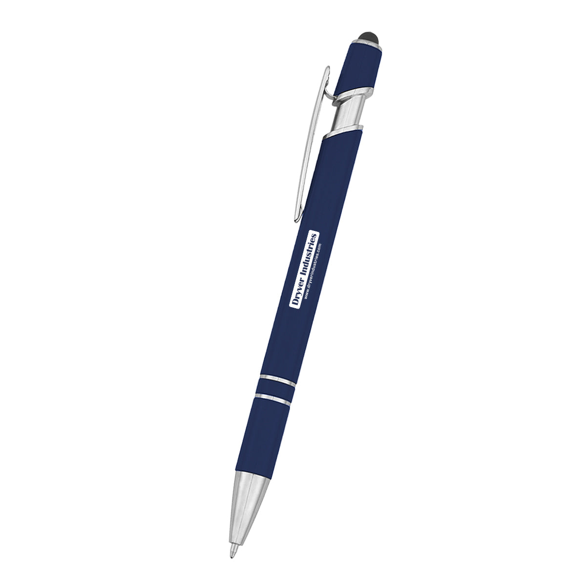 Roslin Incline Stylus Pen in Recycled ABS, Blue Ink - Silk Screen