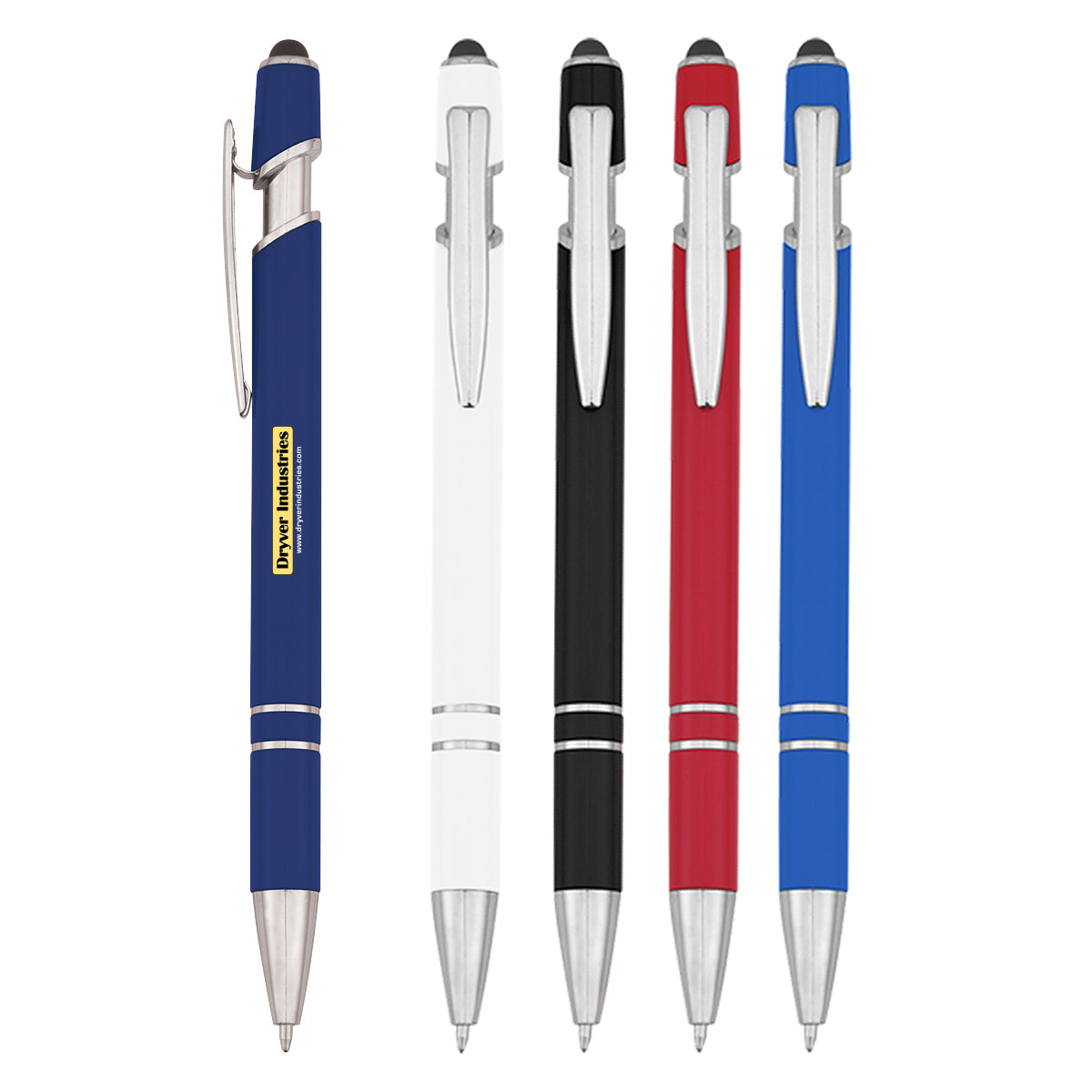 Roslin Incline Stylus Pen in Recycled ABS, Blue Ink
