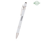 Roslin Incline Stylus Pen in Recycled ABS - White - Silk Screen