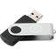 Rotate Flash Drive with Aluminum Cover, 16 GB Full Color - Black - Front