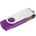Rotate Flash Drive with Aluminum Cover, 4 GB Full Color - Purple - Front 2