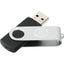 Rotate Flash Drive with Aluminum Cover, 8 GB Full Color - Black - Photo