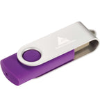 Rotate Flash Drive with Aluminum Cover, 8 GB Full Color - Purple - Photo