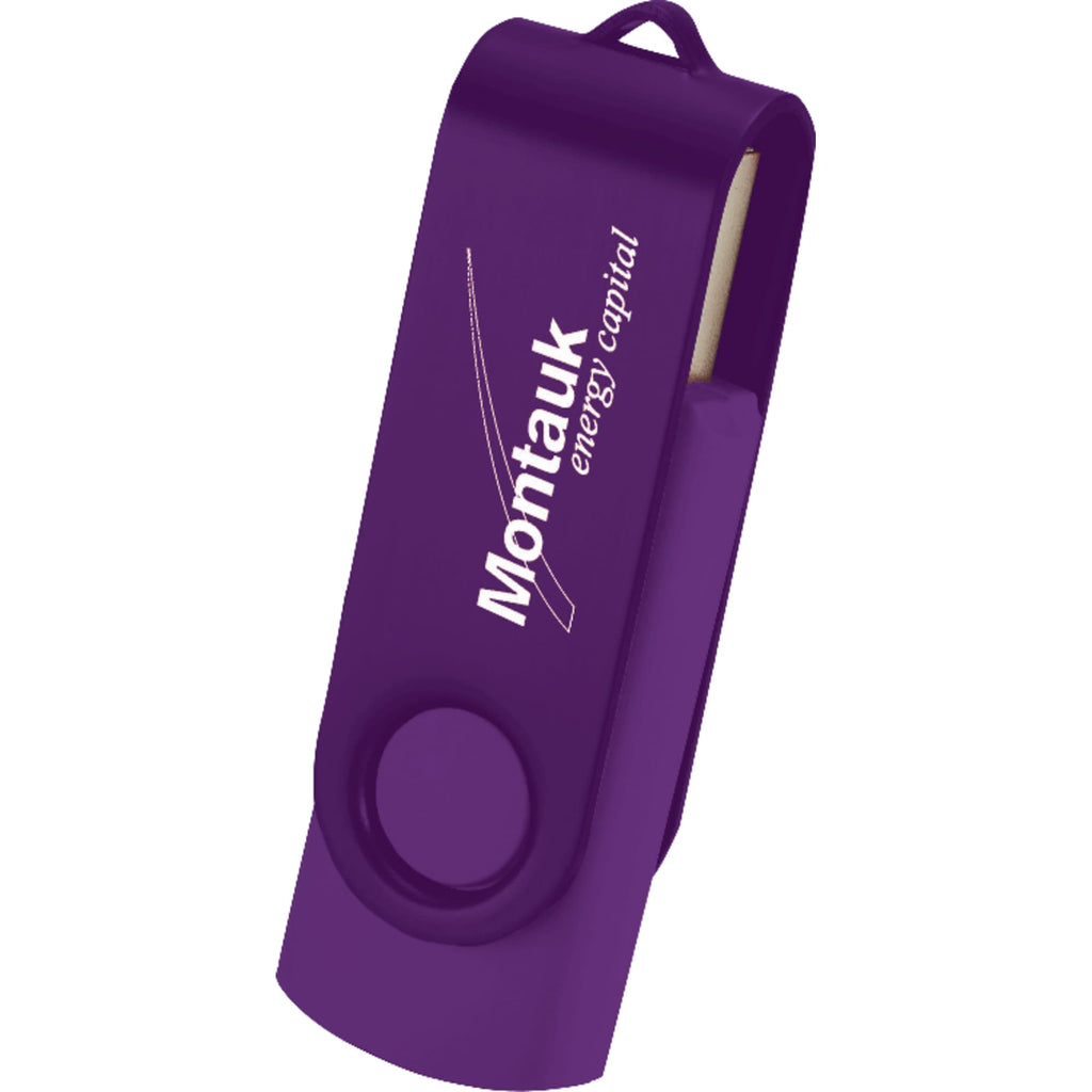 Rotate Two-Tone Flash Drive, 2 GB Full Color - Violet - Photo