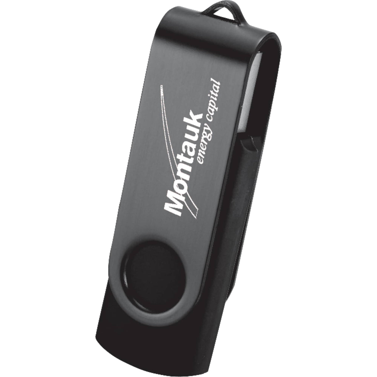 Rotate Two-Tone Flash Drive, 8 GB Full Color - Black - Photo