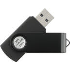 Rotate Two-Tone Flash Drive, 8 GB Laser Engraving - Black - Back