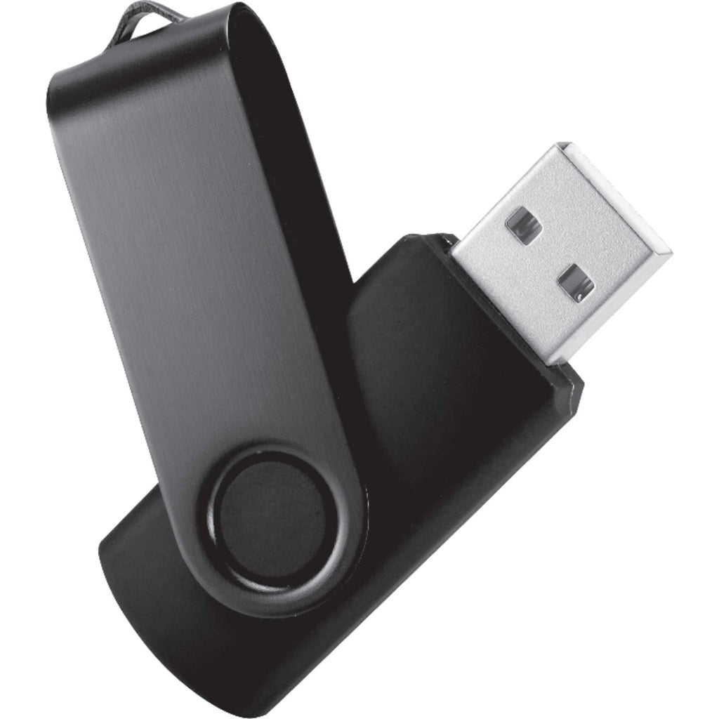 Rotate Two-Tone Flash Drive, 8 GB Laser Engraving - Black - Photo 3
