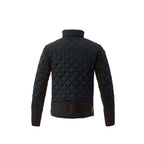 Rougemont Diamond Quilted Hybrid Puffer Jacket for Men Embroidery - Black/Black - Back Flat