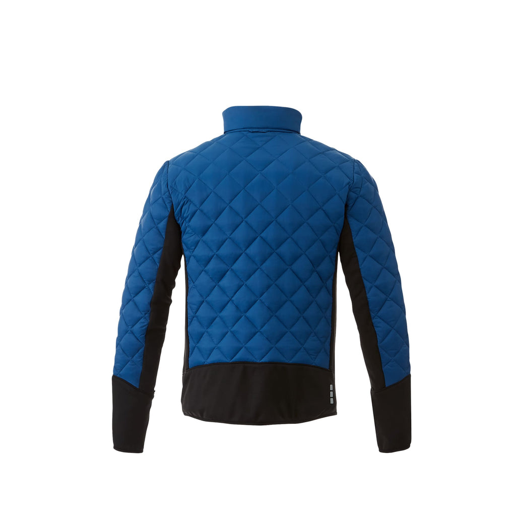 Rougemont Diamond Quilted Hybrid Puffer Jacket for Men Embroidery - Invictus/Black - Back Flat