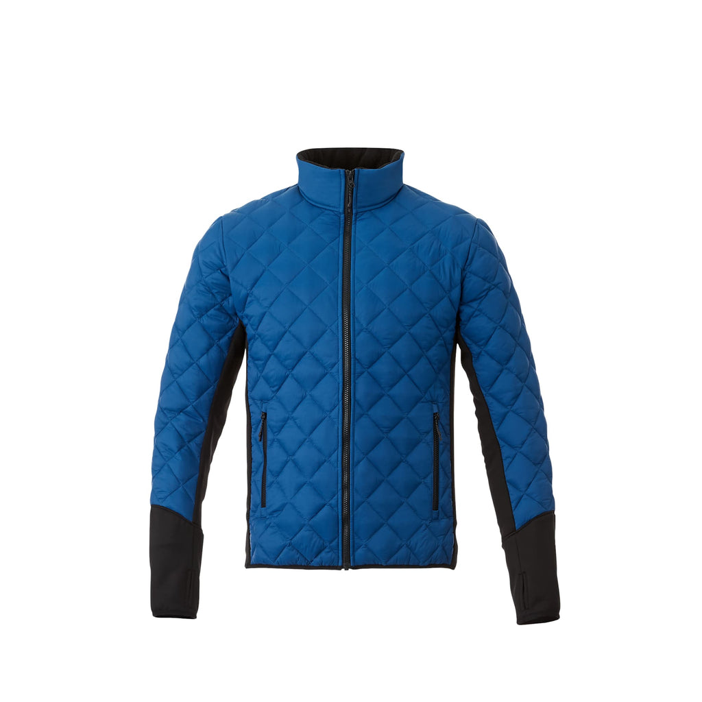 Rougemont Diamond Quilted Hybrid Puffer Jacket for Men Embroidery - Invictus/Black - Front Flat