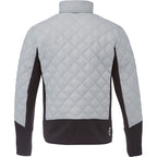 Rougemont Diamond Quilted Hybrid Puffer Jacket for Men Embroidery - Light Grey/Black - Back