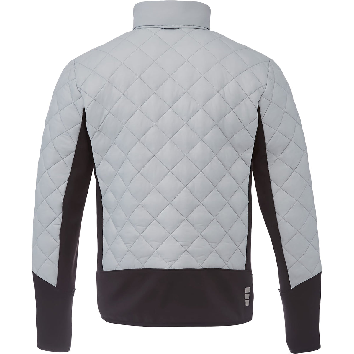 Rougemont Diamond Quilted Hybrid Puffer Jacket for Men Embroidery - Light Grey/Black - Back