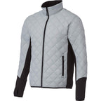 Rougemont Diamond Quilted Hybrid Puffer Jacket for Men Embroidery - Light Grey/Black - Right Angle