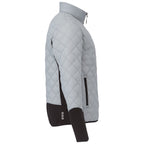Rougemont Diamond Quilted Hybrid Puffer Jacket for Men Embroidery - Light Grey/Black - Right Side