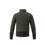 Rougemont Diamond Quilted Hybrid Puffer Jacket for Men Embroidery - Loden/Black - Back Flat