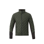 Rougemont Diamond Quilted Hybrid Puffer Jacket for Men Embroidery - Loden/Black - Front Flat