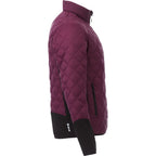Rougemont Diamond Quilted Hybrid Puffer Jacket for Men Embroidery - Maroon/Black - Right Side