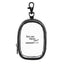 Round Clear Bag Charm with Zip - Clear - Front