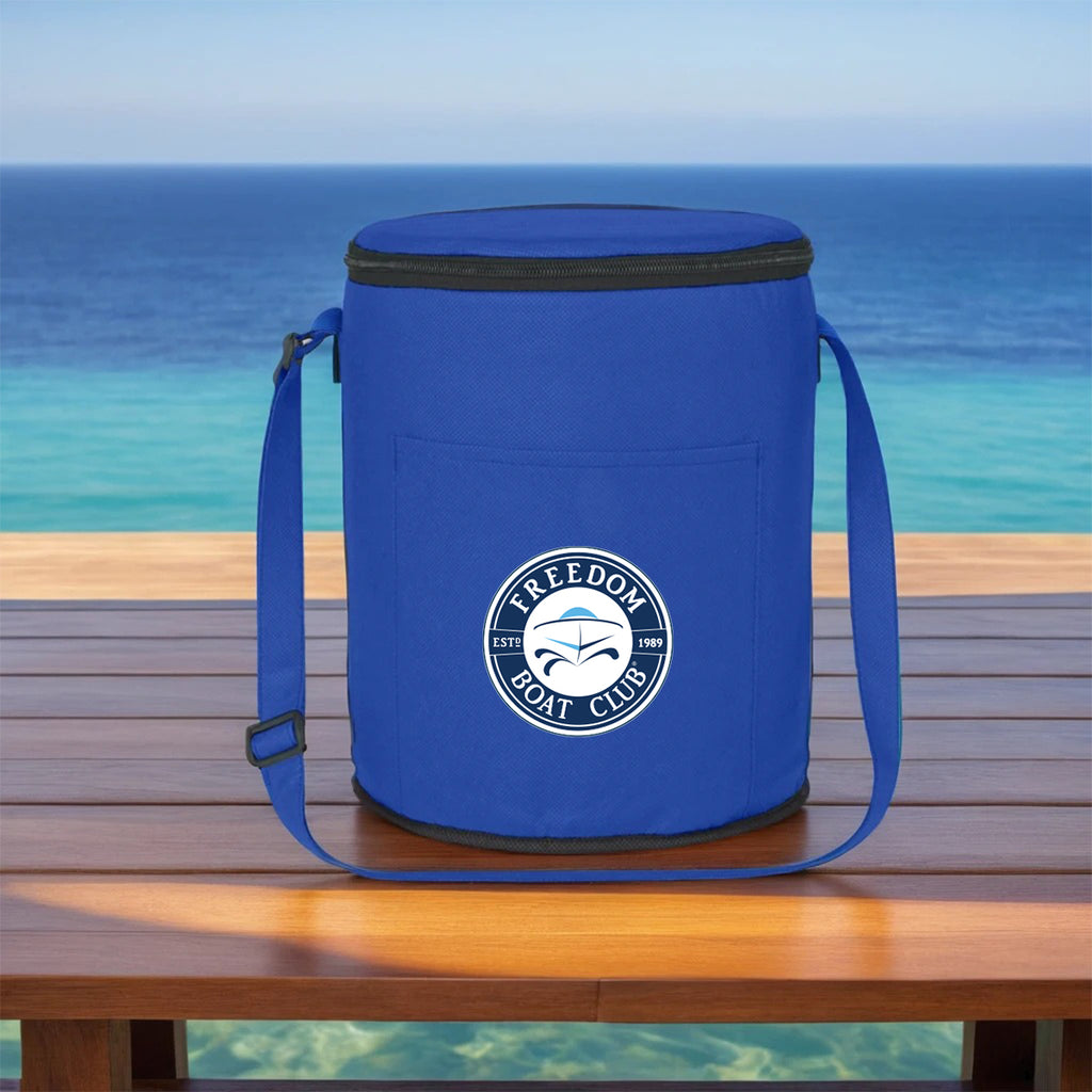 Round Cooler Bag, Non-Woven - Royal Blue - Lifestyle_Colorbrite