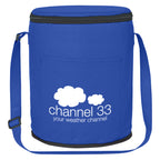 Round Cooler Bag, Non-Woven - Royal Blue - Silk Screen