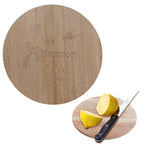 Round Cutting Board in Bamboo - Laser