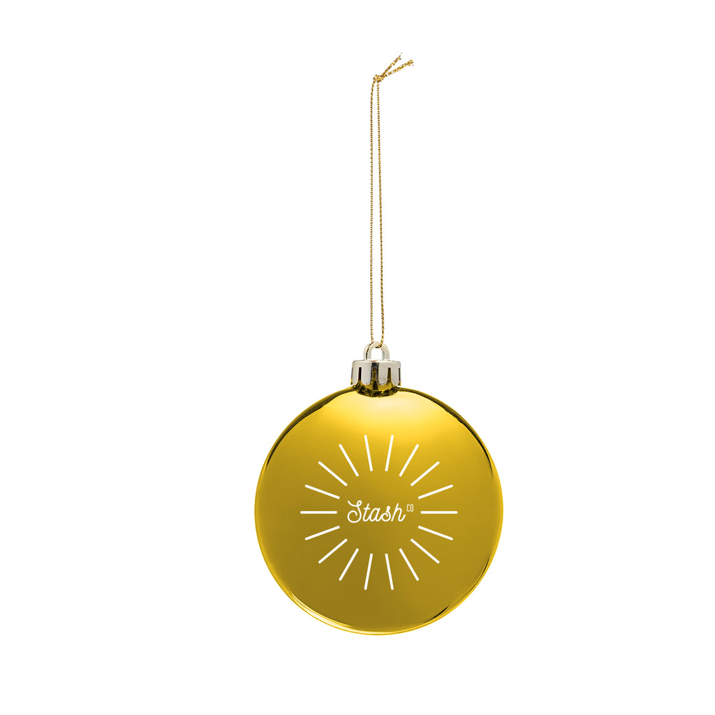 Round Disk Ornament in Chrome - Gold - Pad Print