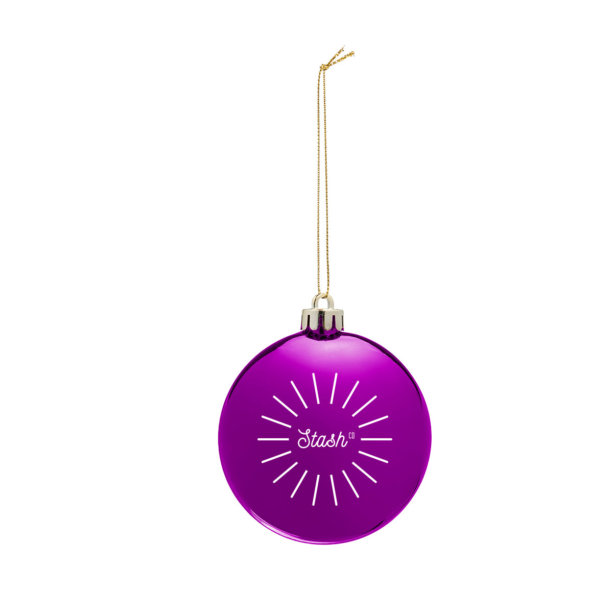 Round Disk Ornament in Chrome - Purple - Pad Print