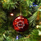 Round Disk Ornament in Chrome - Red - Pad Print