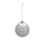 Round Disk Ornament in Chrome - Silver - Pad Print