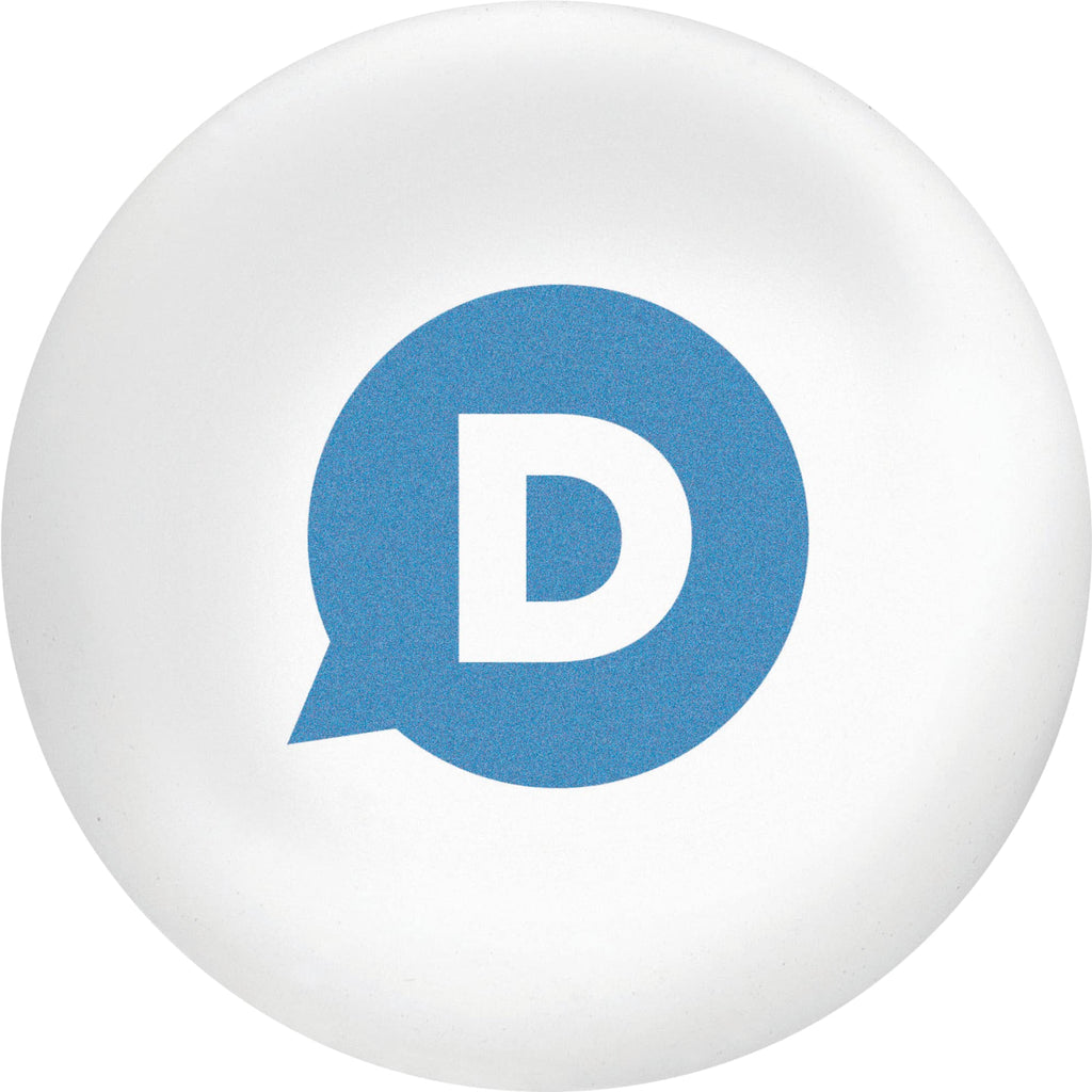 Round Foam Stress Reliever - White - Front